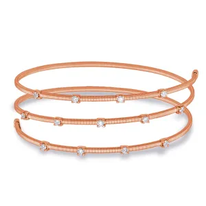 Rose Gold Bangle Italian Made