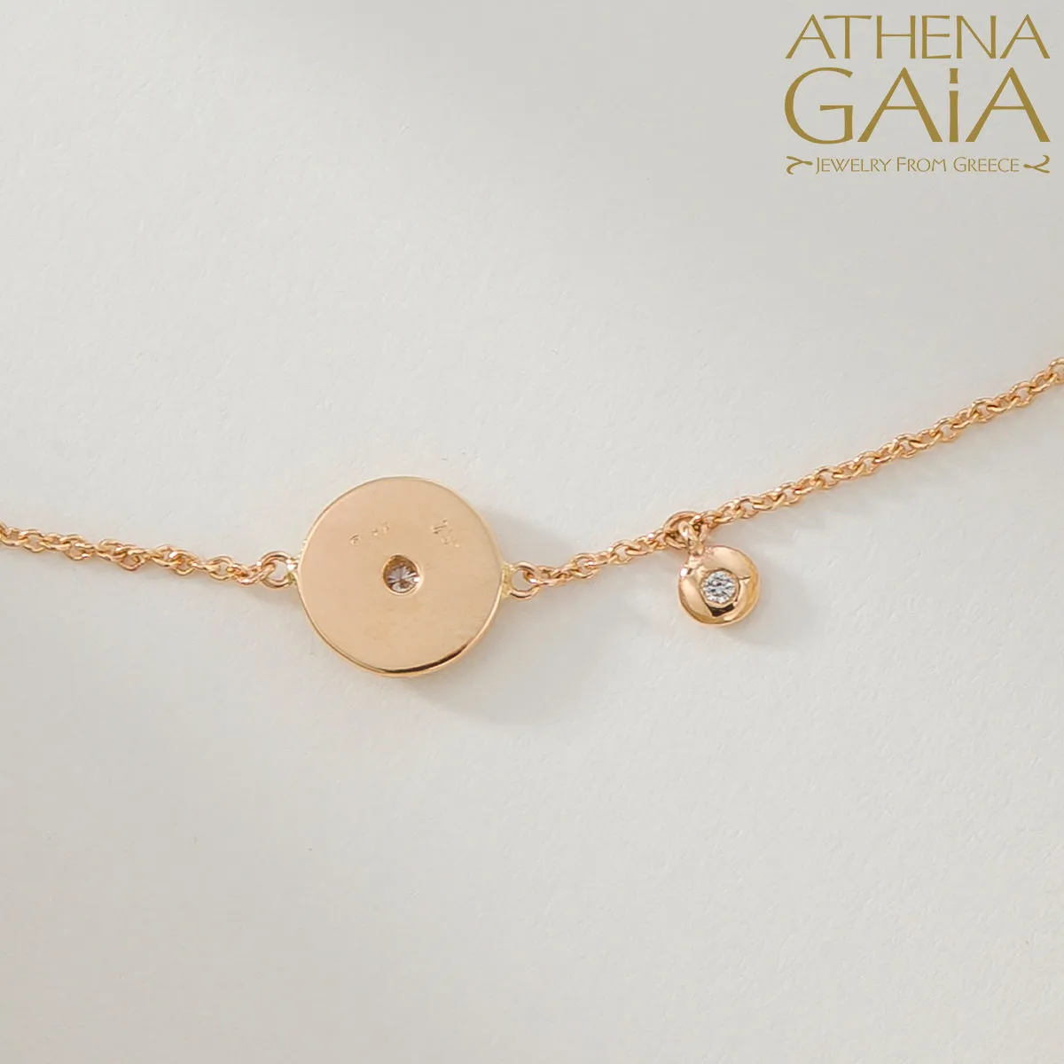 Round Evil Eye Enamel With Diamond Bracelet