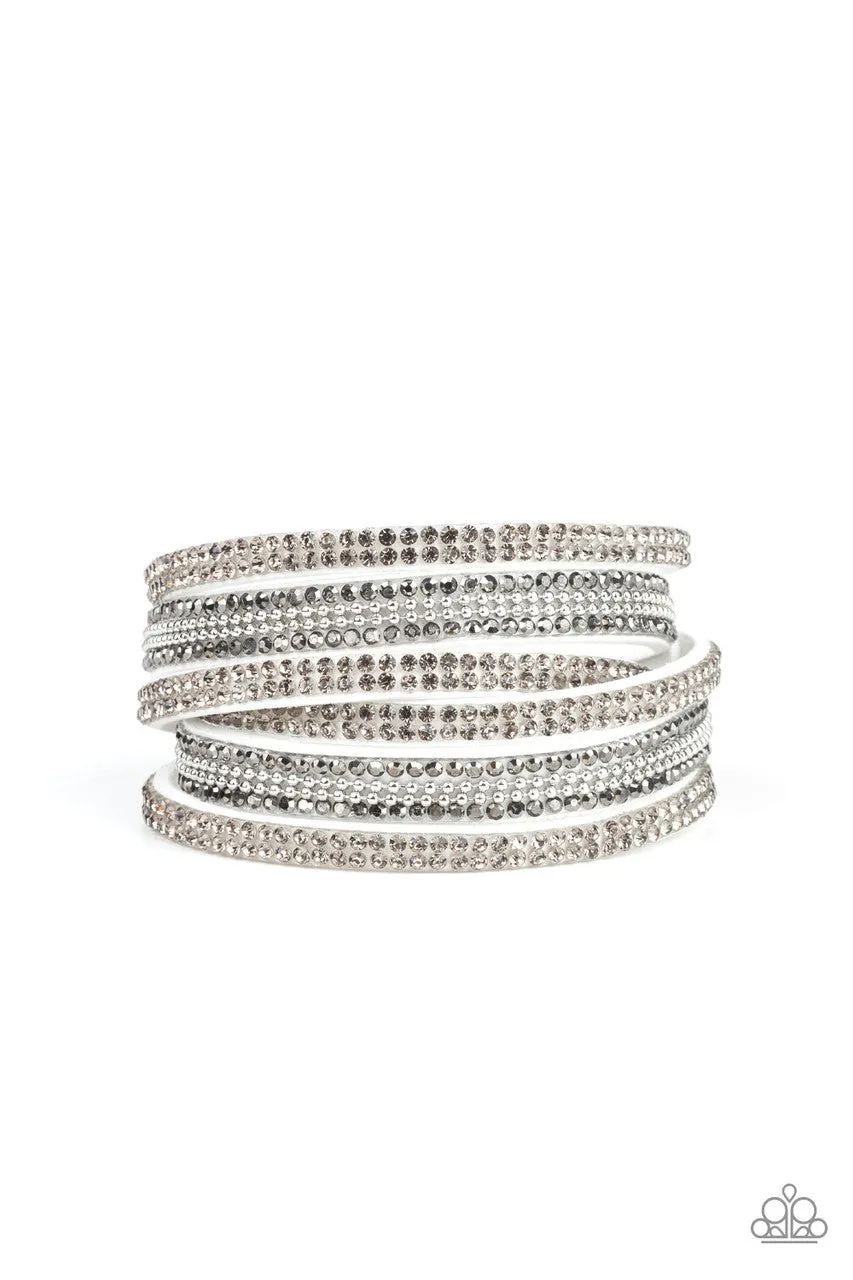 Royal Razzle White Paparazzi Bracelet