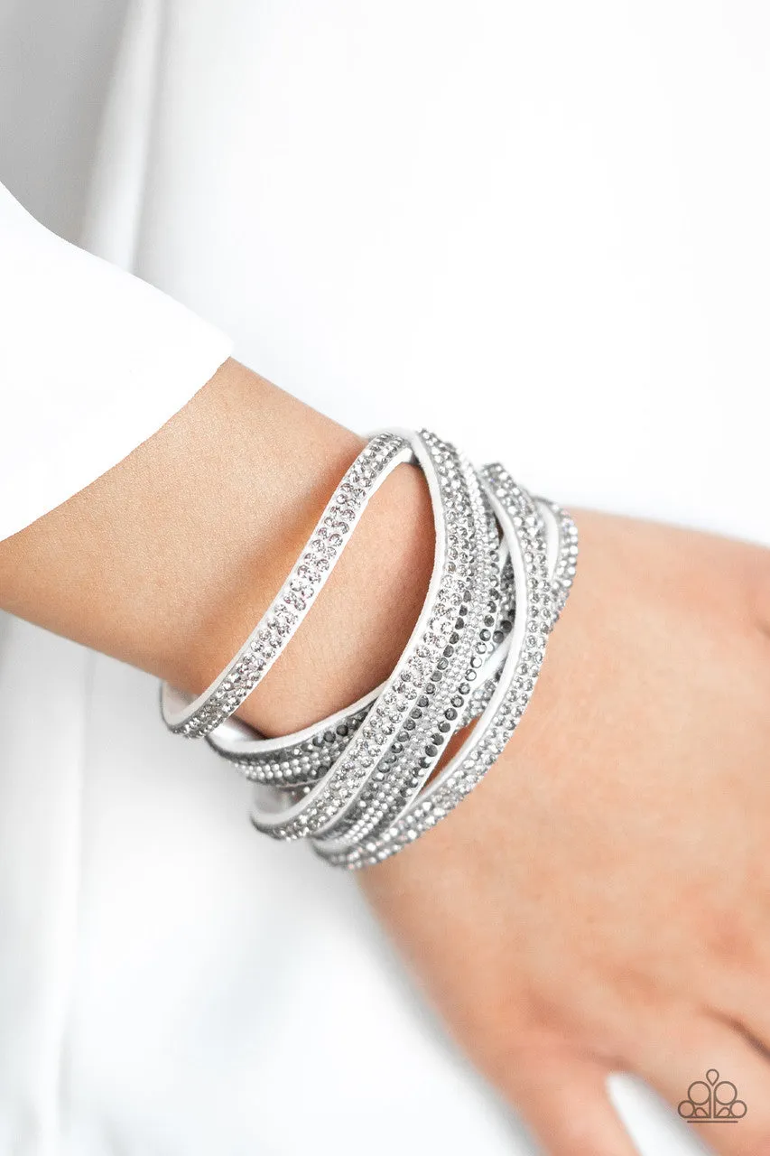 Royal Razzle White Paparazzi Bracelet