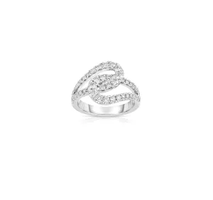Sabel Collection 14K White Gold Infinity Knot Diamond Ring