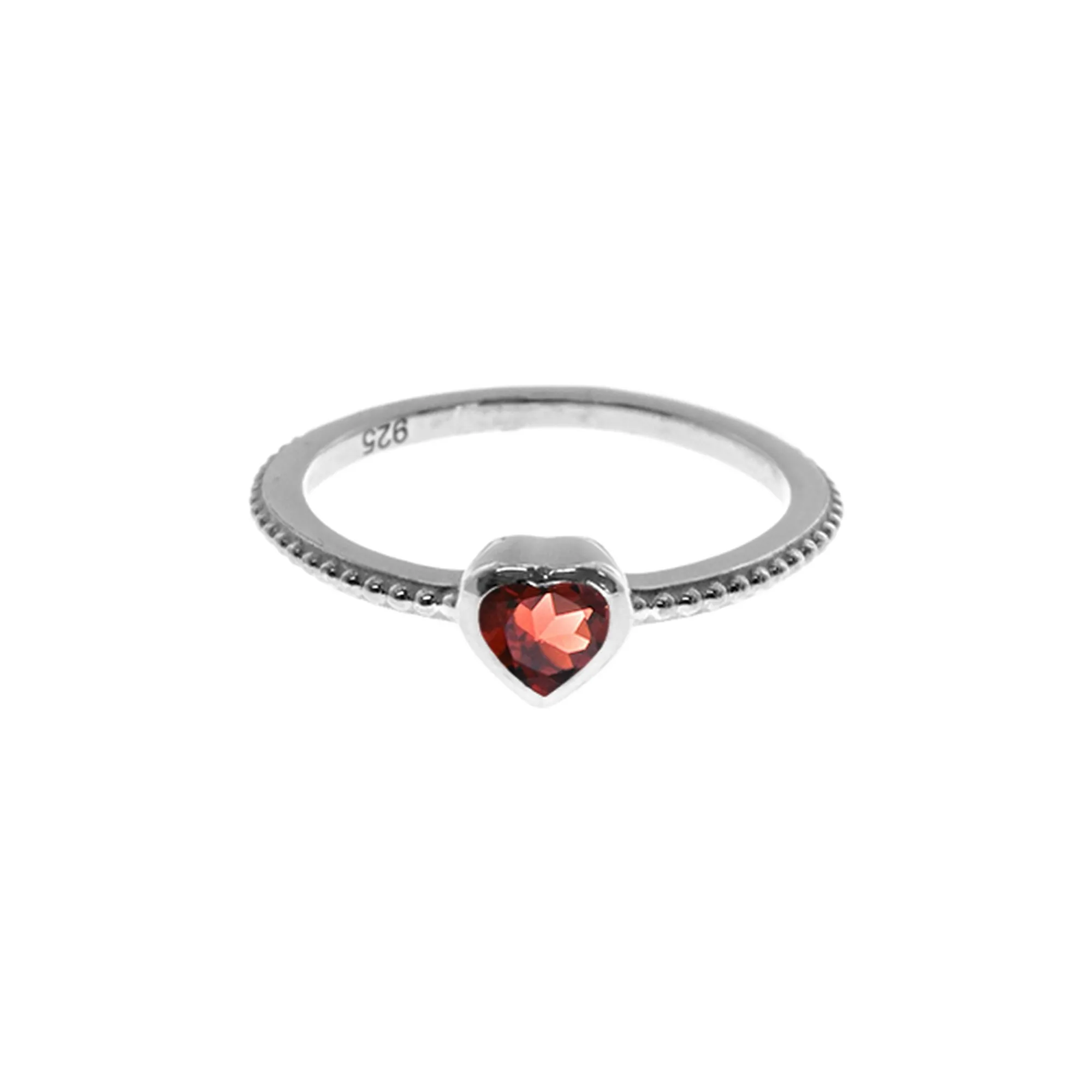 Samira garnet heart ring