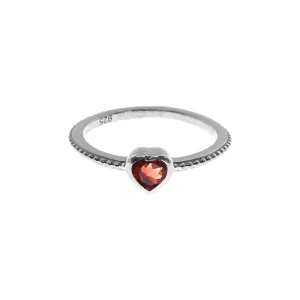 Samira garnet heart ring