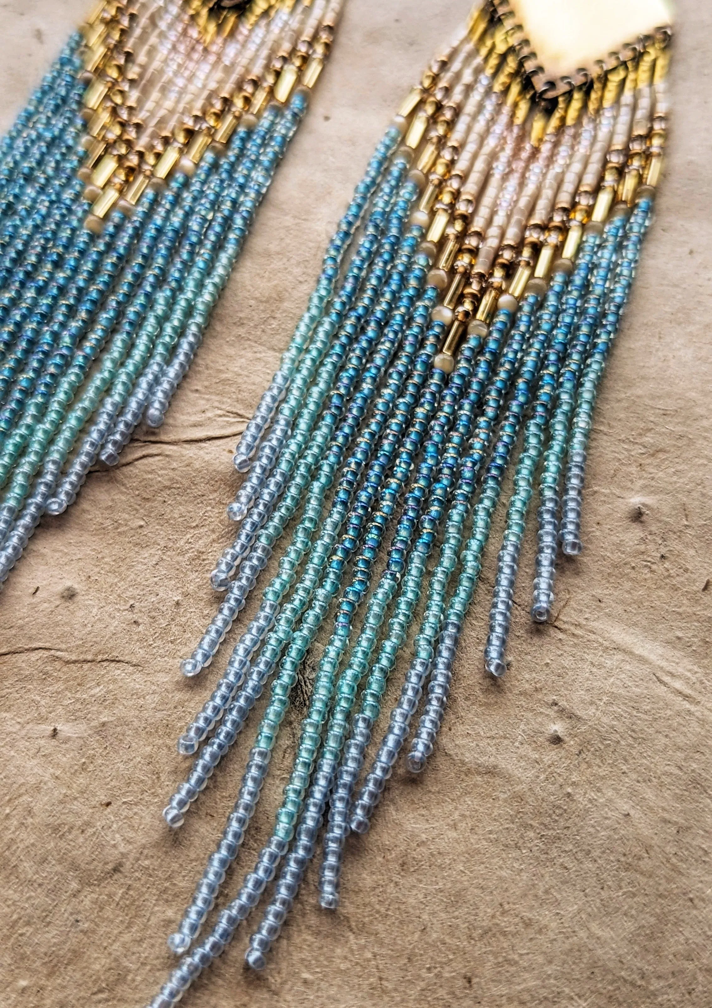 Scylla Aqua Beaded Earrings