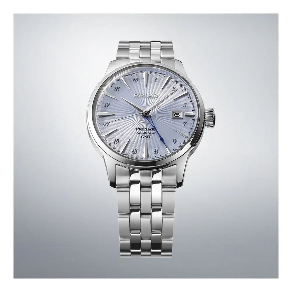 Seiko Presage Cocktail Blue Time GMT Watch SSK037J