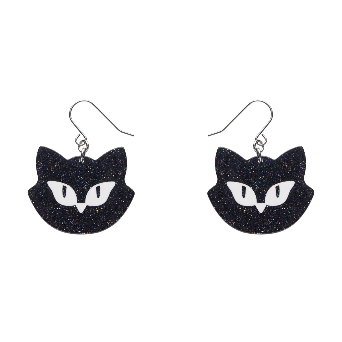 Shadow the Black Cat Drop Earrings
