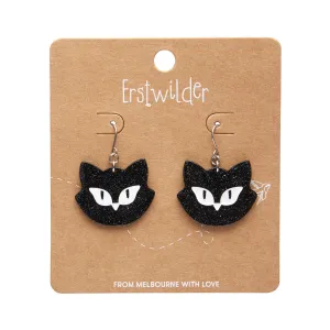 Shadow the Black Cat Drop Earrings