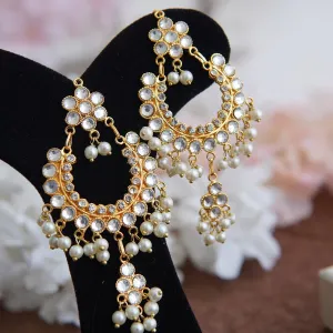 Sheesh Kundan Bali Earrings