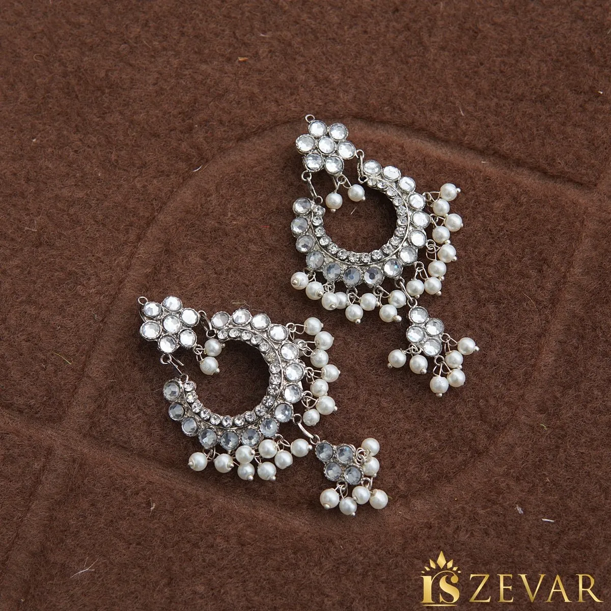 Sheesh Kundan Bali Earrings