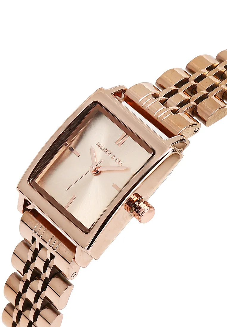 Sima Rose Gold Stainless Steel Analog Watch (Salmon)