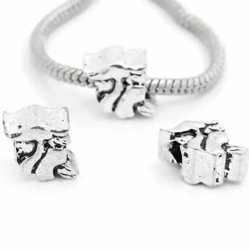 Skunk European Bead Compatible for Most European Snake Chain Bracelet