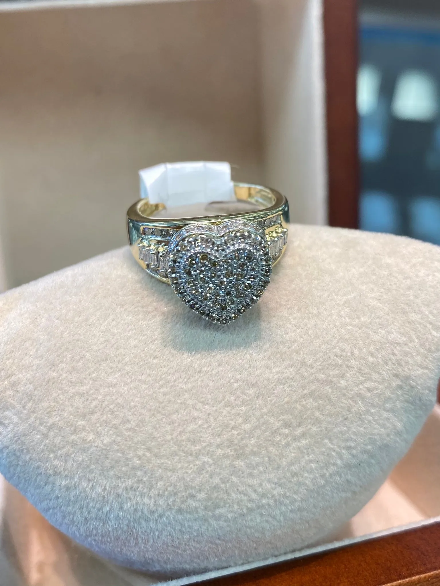 Small Heart Shaped Diamond Ring