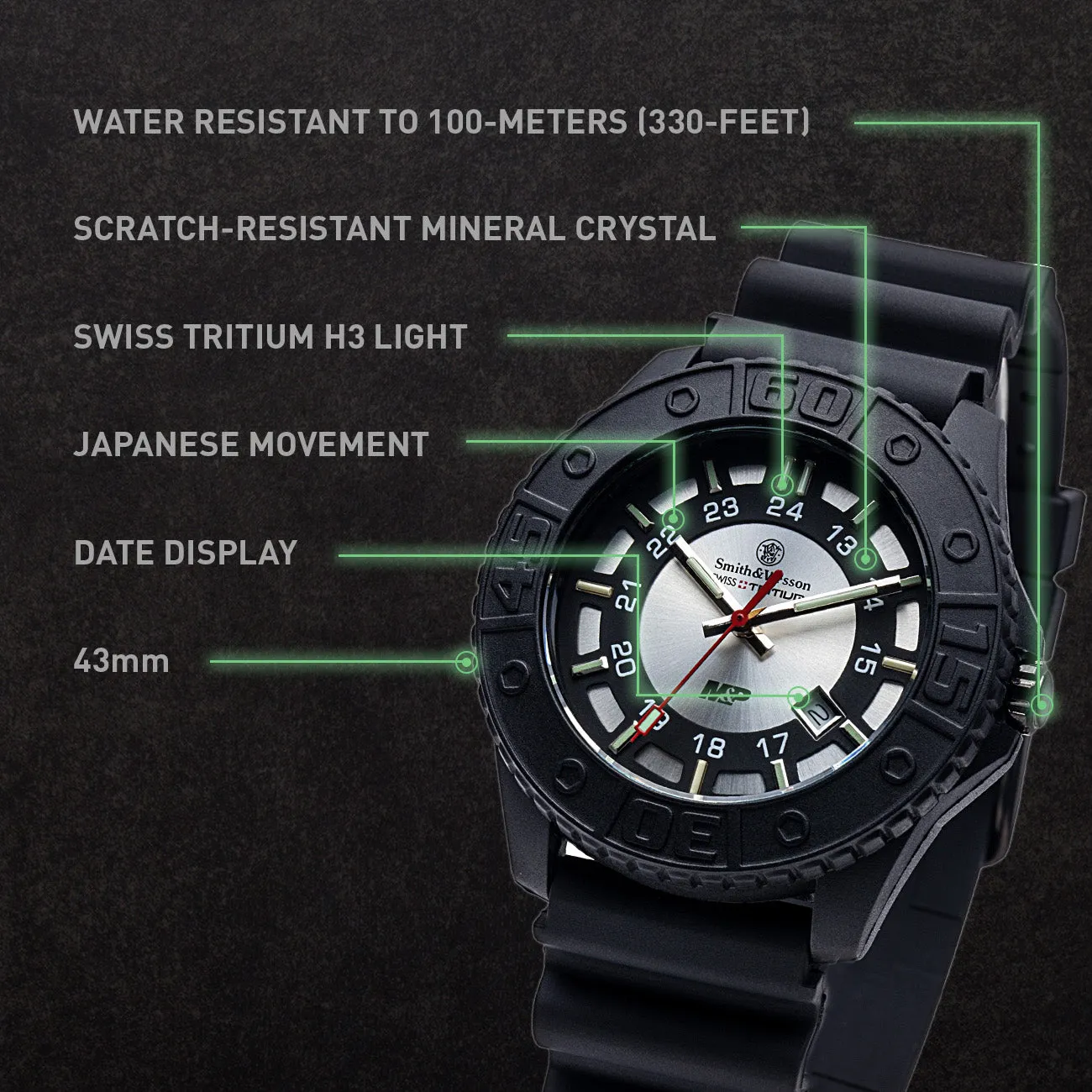 Smith & Wesson Military & Police Watch with Tritium