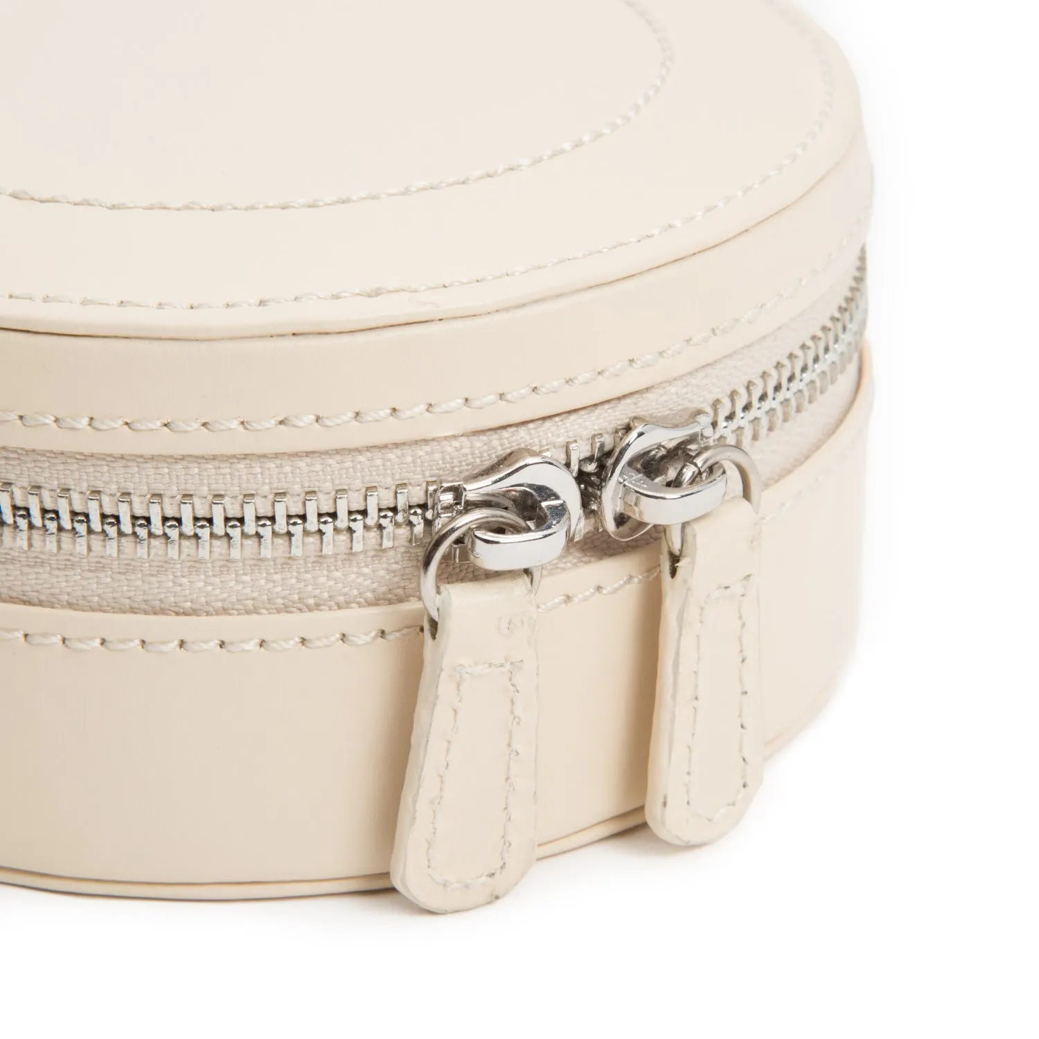 Sophia Round Zip Case - Ivory