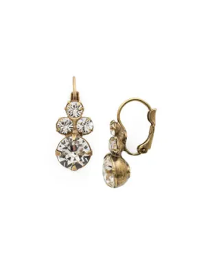 Sorrelli Wisteria Earrings -  Antique Gold  Crystal