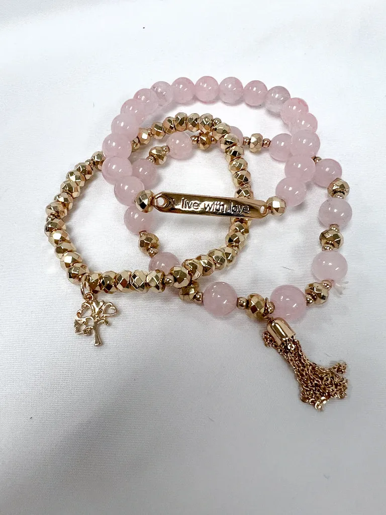Soul Stacks Live With Love Beaded Stretch Bracelets