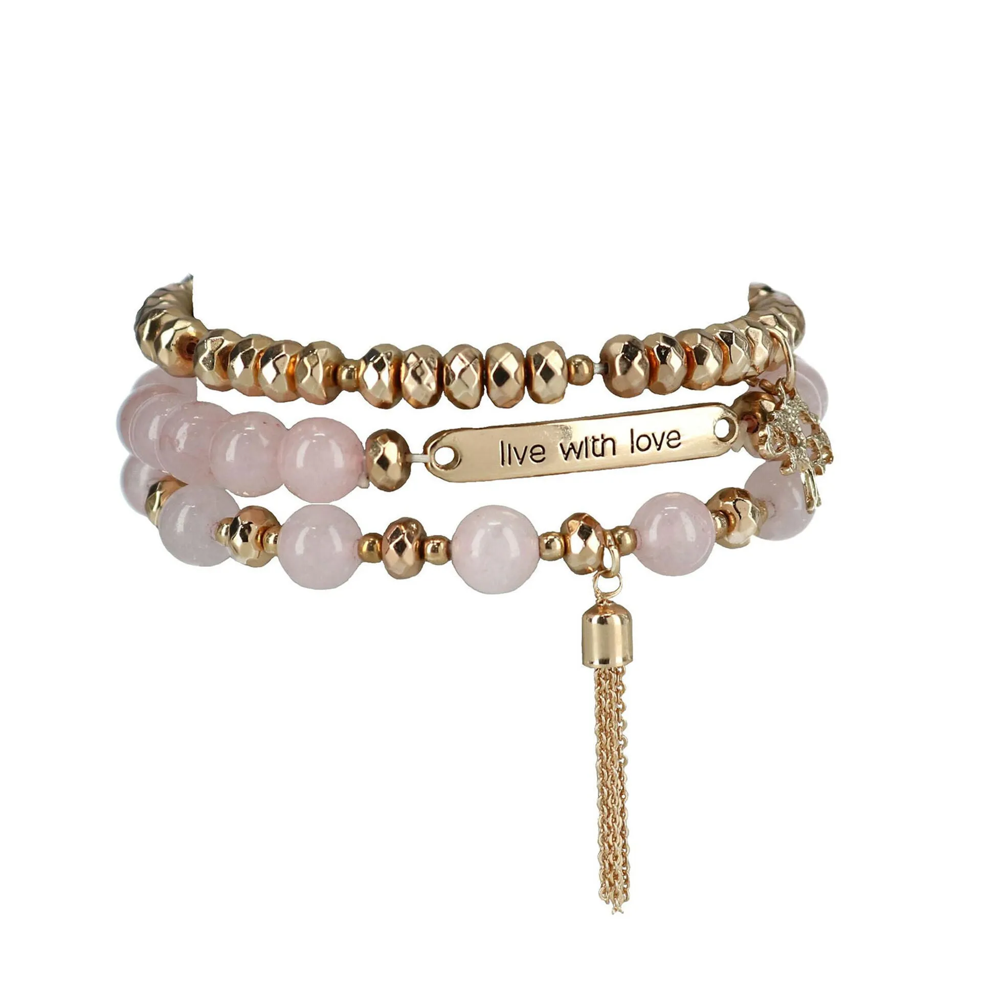 Soul Stacks Live With Love Beaded Stretch Bracelets