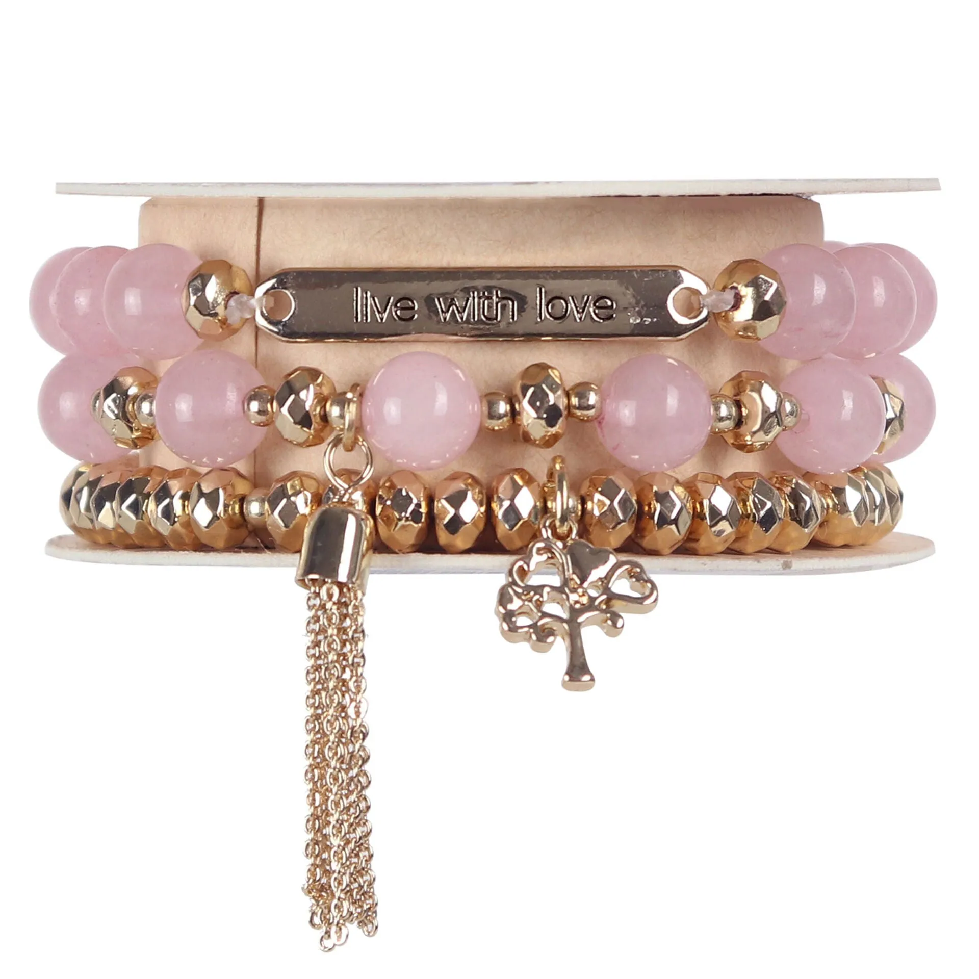 Soul Stacks Live With Love Beaded Stretch Bracelets