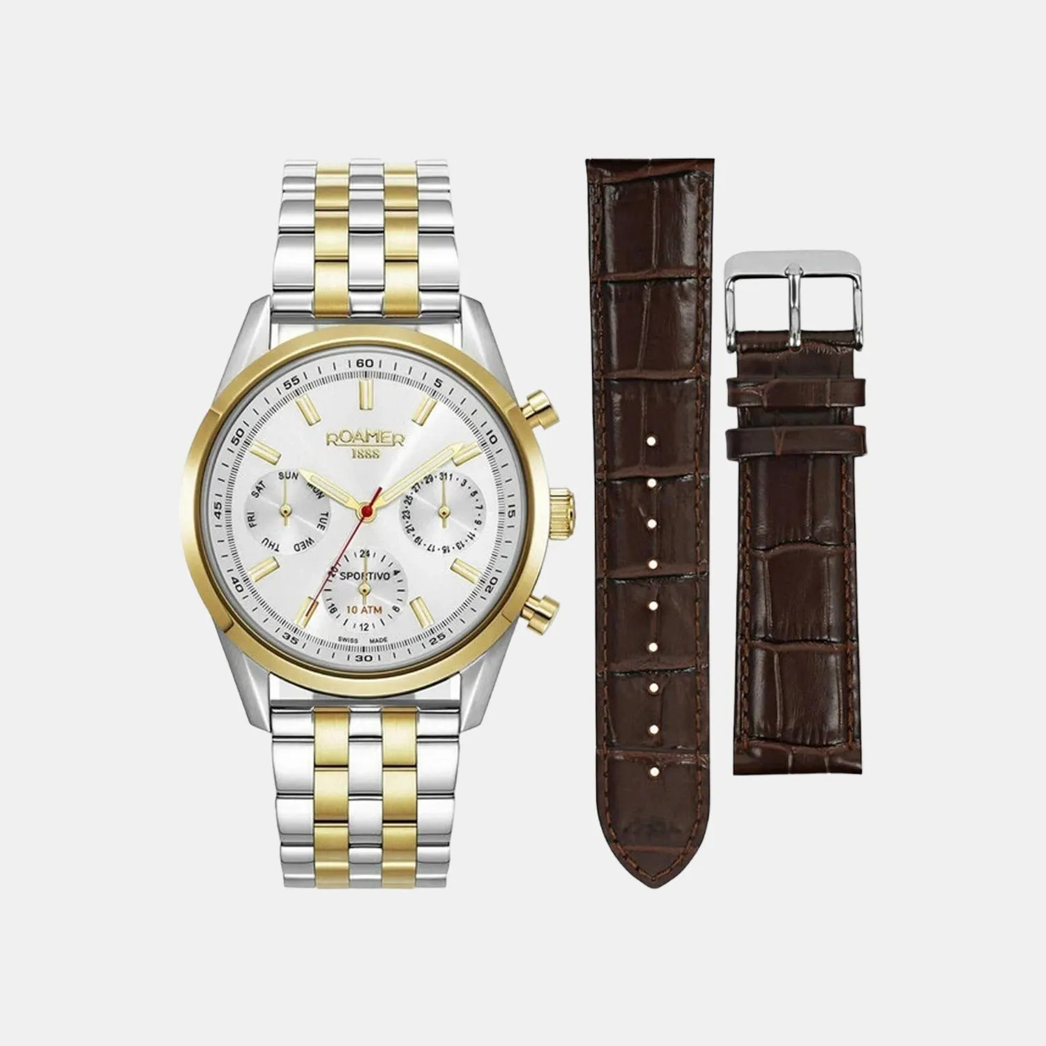 Sportivo Limited Edition Men Quartz Silver Dial Multi-Function Stainless Steel Watch 856982 47 15 70