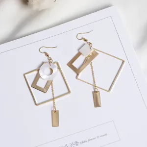 Square Boho Retro Earrings