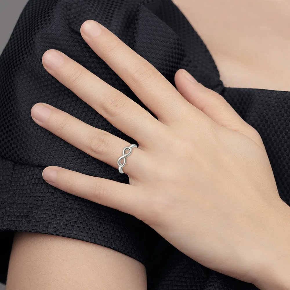 Stainless Steel Polished Infinity Symbol Ring
