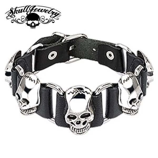 'Steel Frankenstein' Skull Bracelet (ba019)