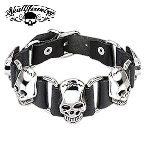 'Steel Frankenstein' Skull Bracelet (ba019)