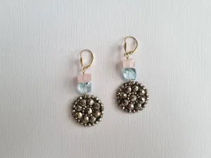 steely blue earrings