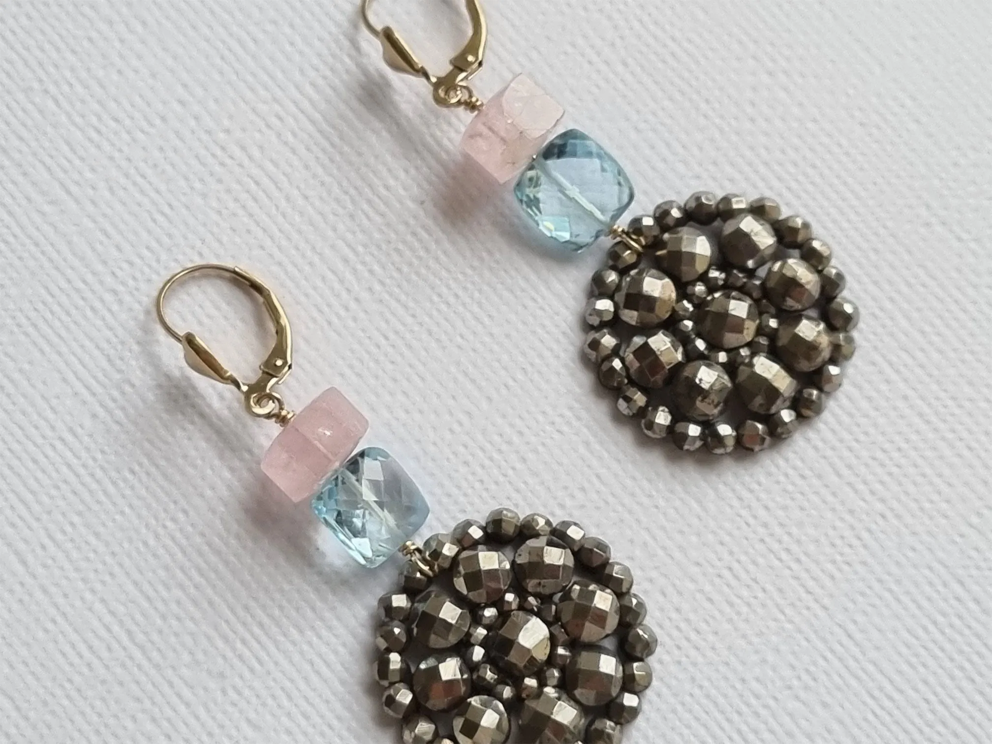 steely blue earrings