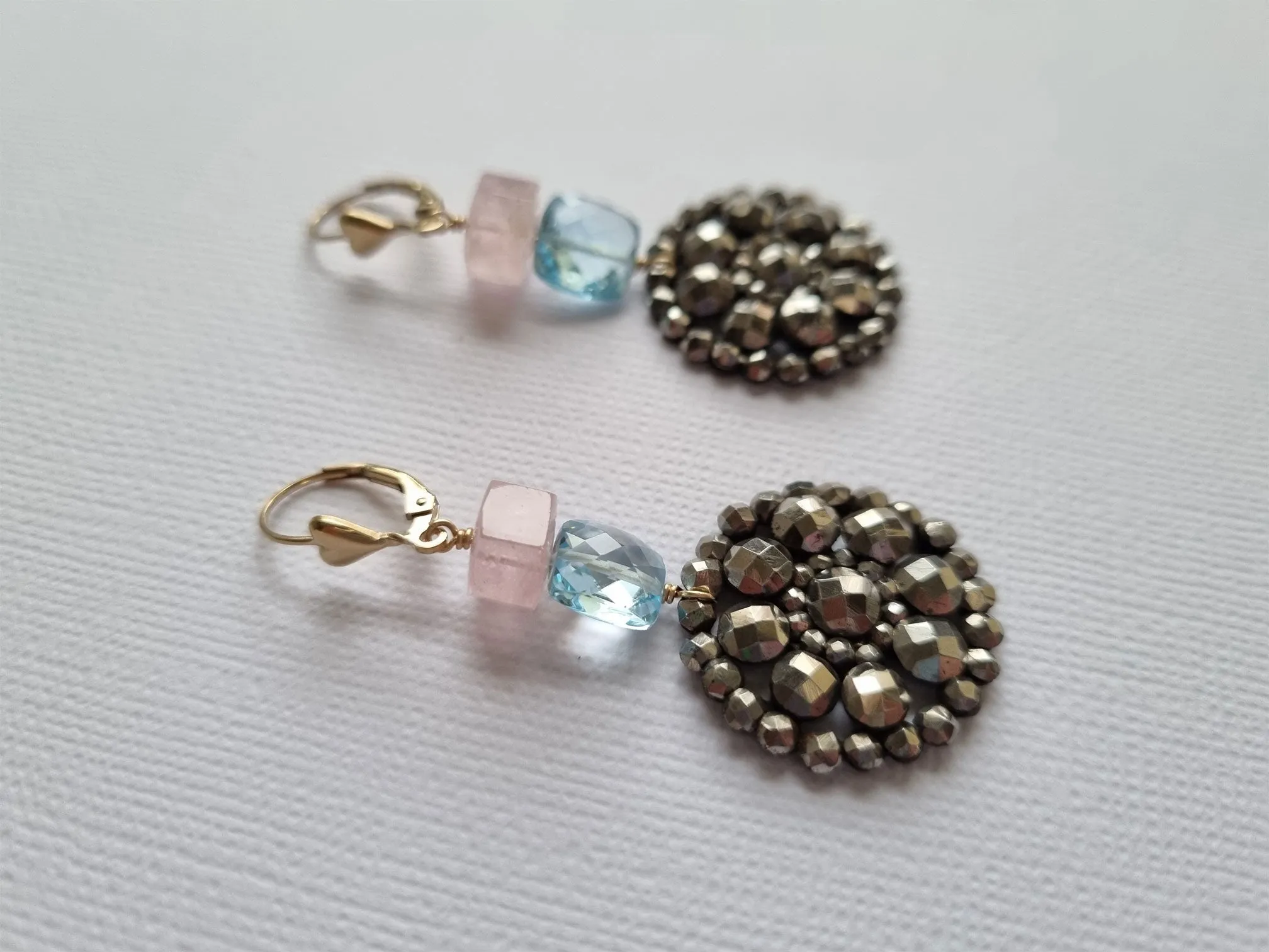 steely blue earrings