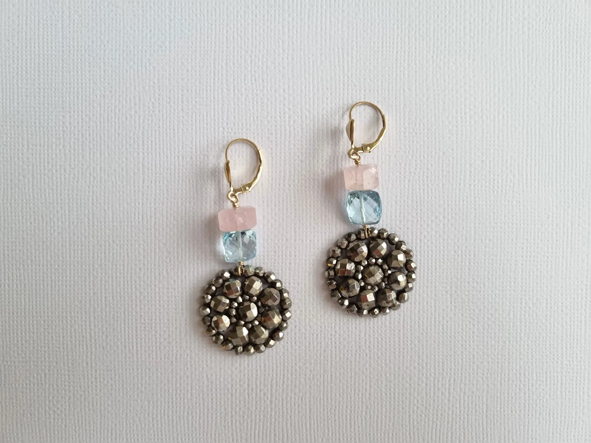 steely blue earrings