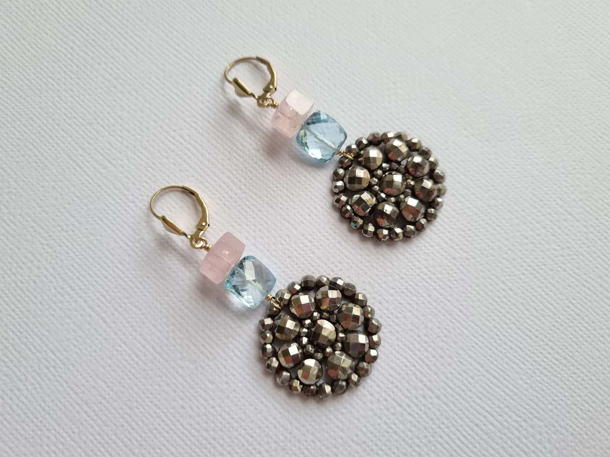 steely blue earrings