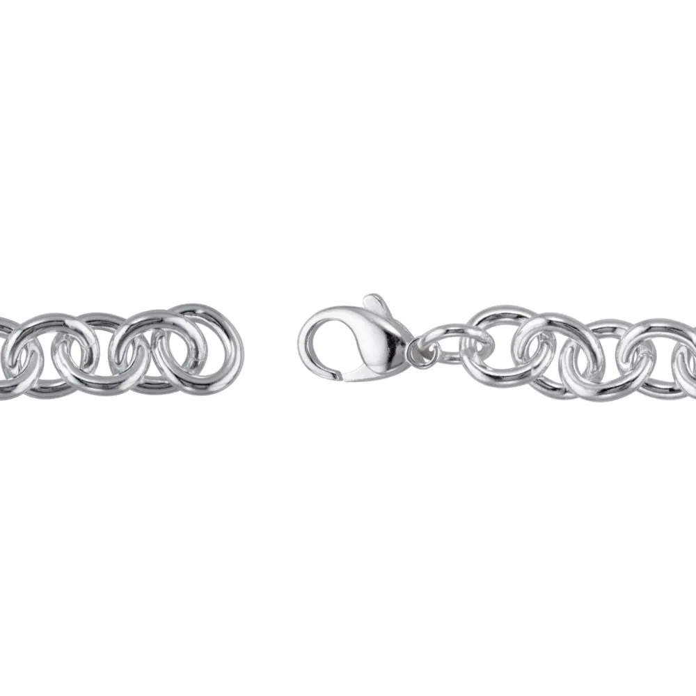 Sterling Silver 10mm Cable 7.5" Bracelet
