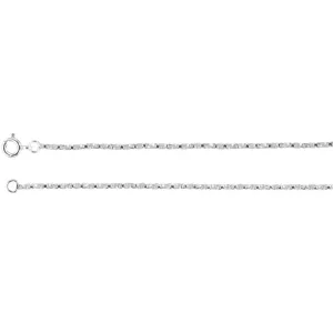 Sterling Silver 1.45mm Twisted Box 7" Chain