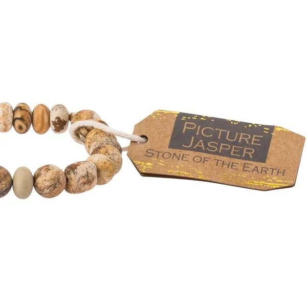 Stone Stacking Bracelet: Picture Jasper