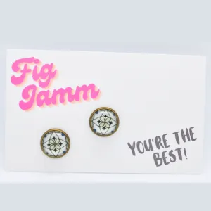 Stud Earrings Antique Bronze Bari