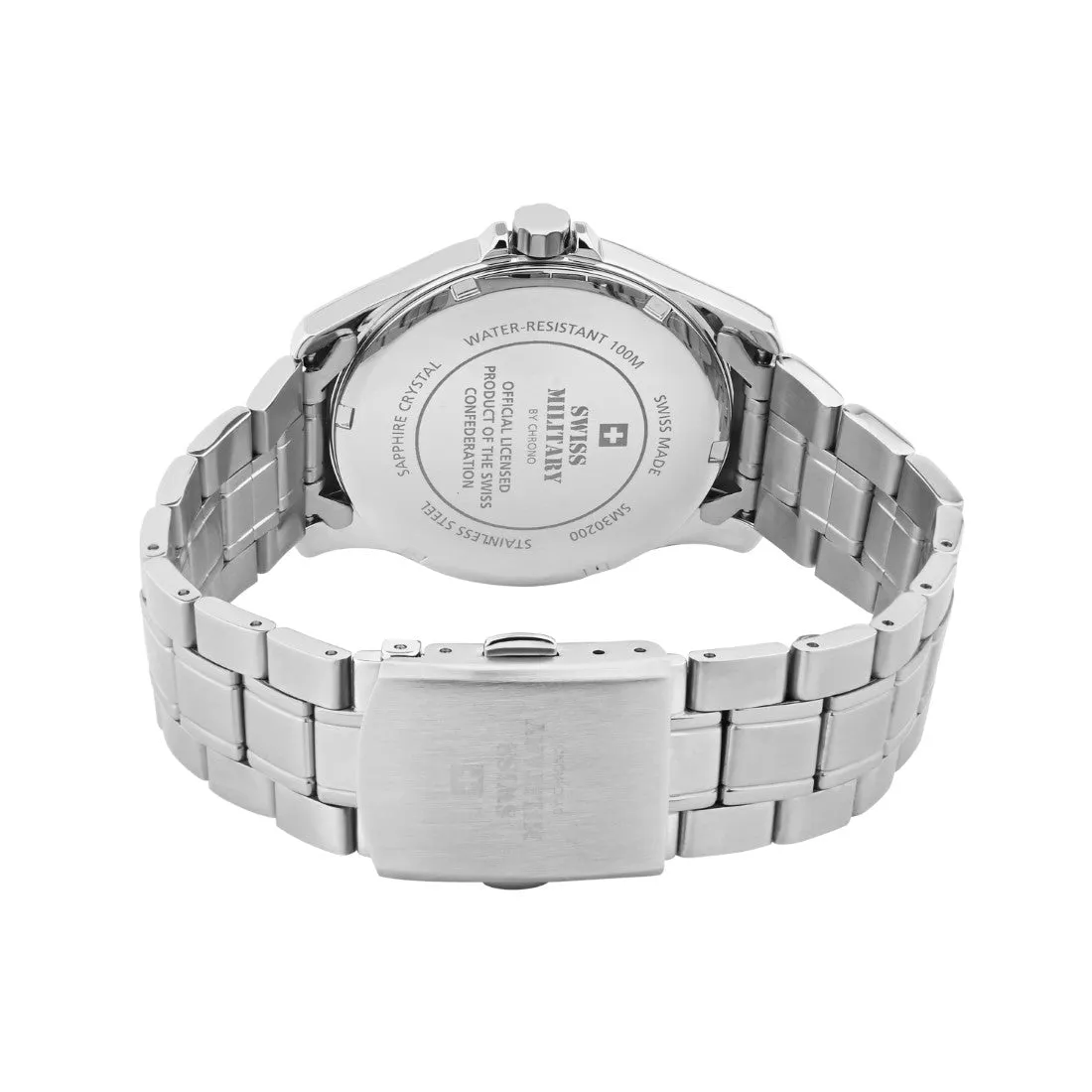 Swiss Military by Chrono Swiss Made Analog Watch White Dial for Men's - SM34083.02