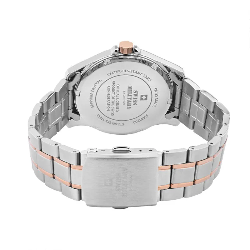 Swiss Military by Chrono Swiss Made Silver Dial Analog Watch for Gents - SM30200.07