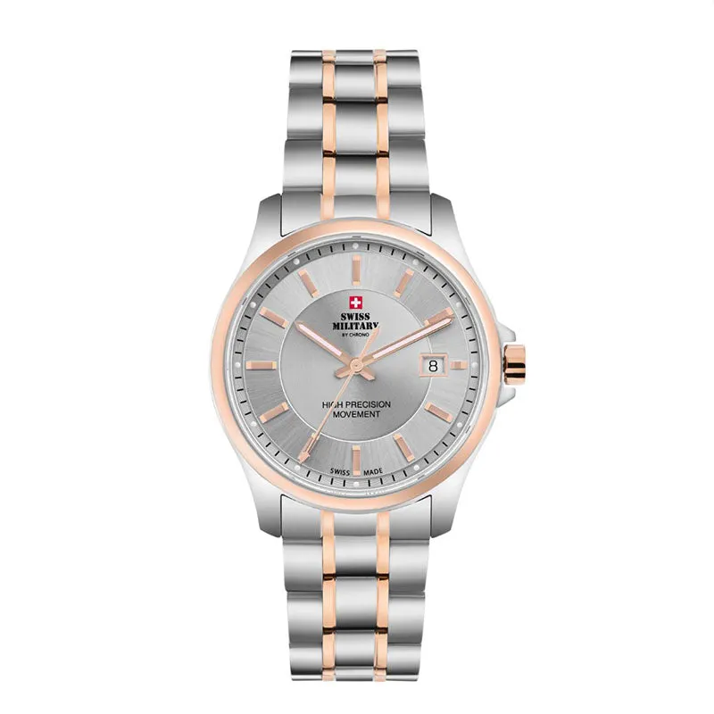 Swiss Military by Chrono Swiss Made Silver Dial Analog Watch for Gents - SM30200.07