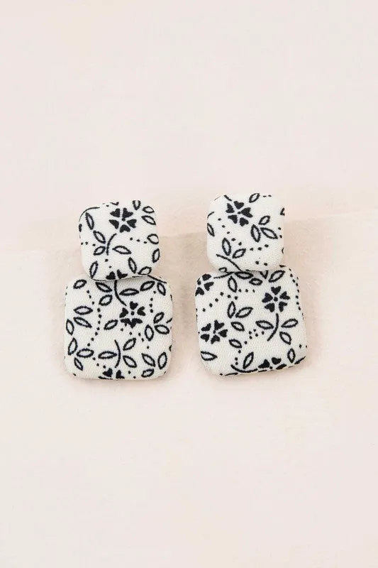 Textile Drop Earrings