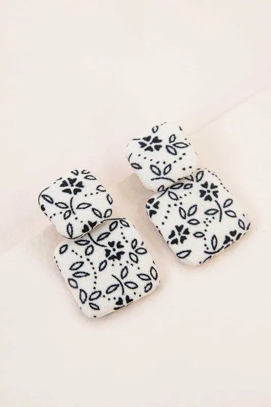 Textile Drop Earrings