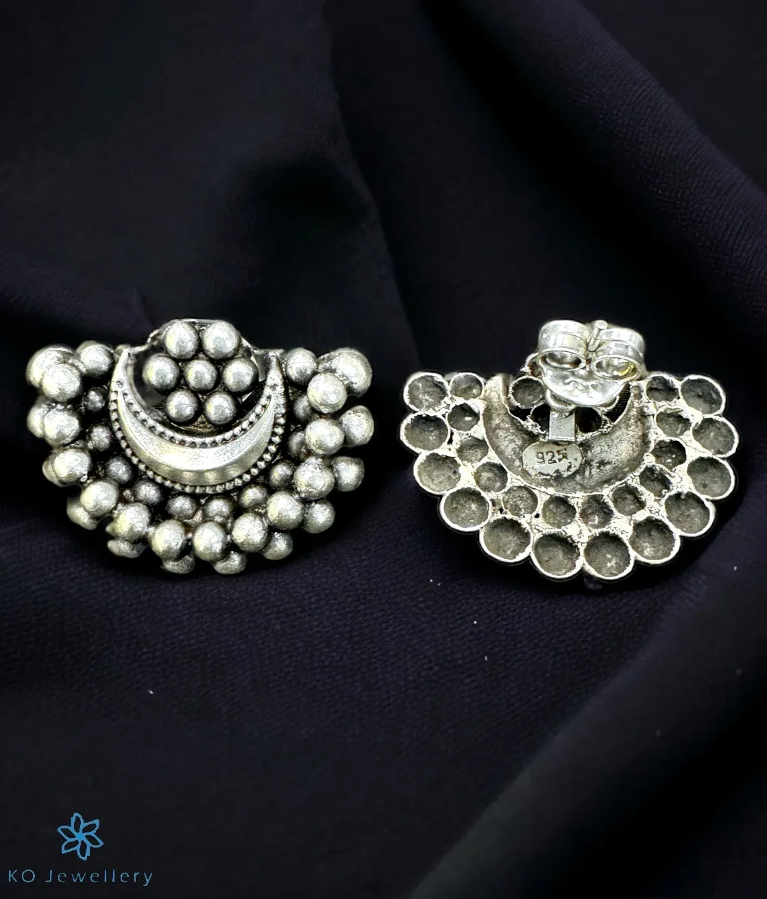 The Chandra Antique Silver Earrings (Small)