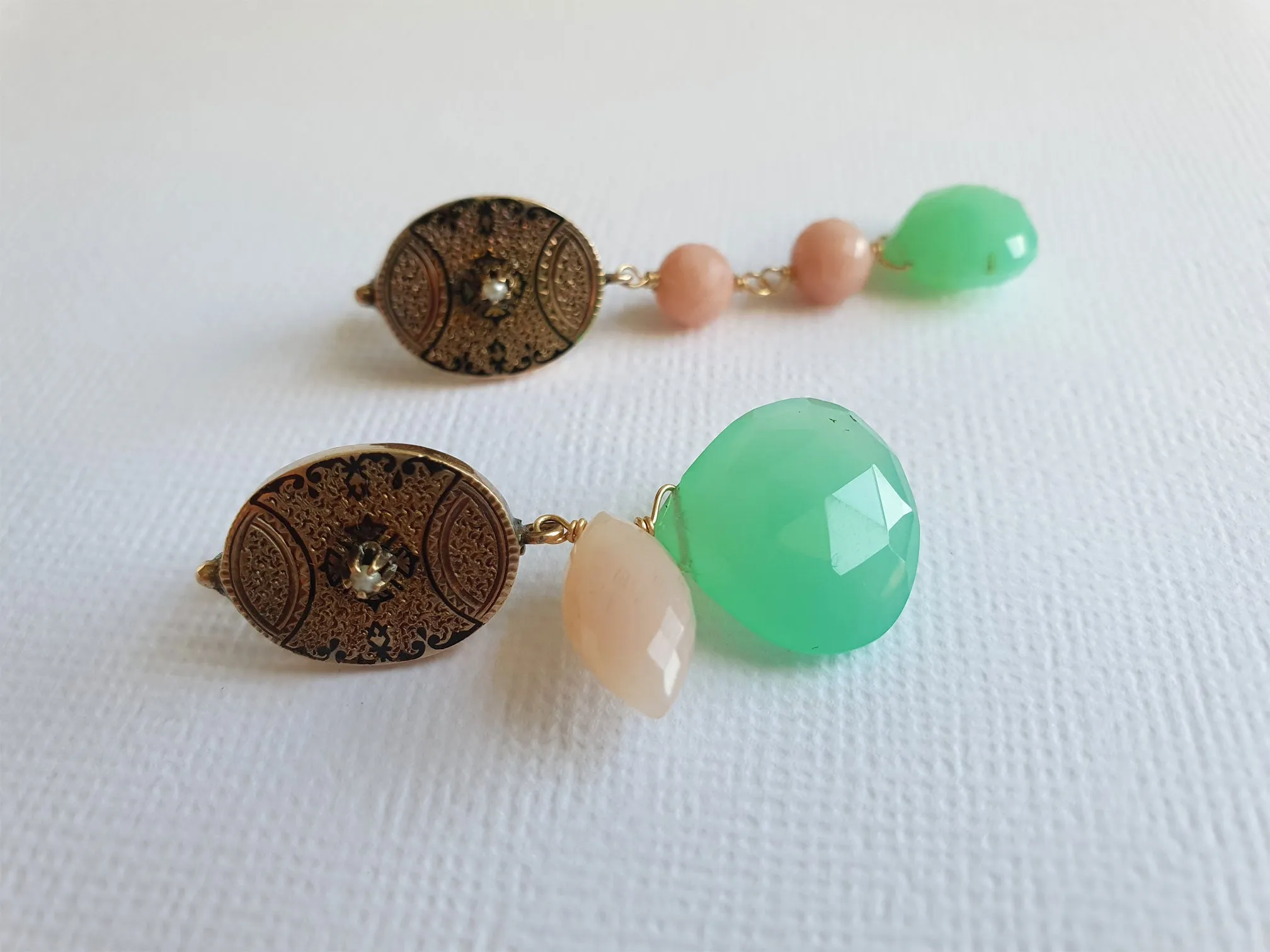 the Duchess in technicolour 14K and 10K earrings | Fine