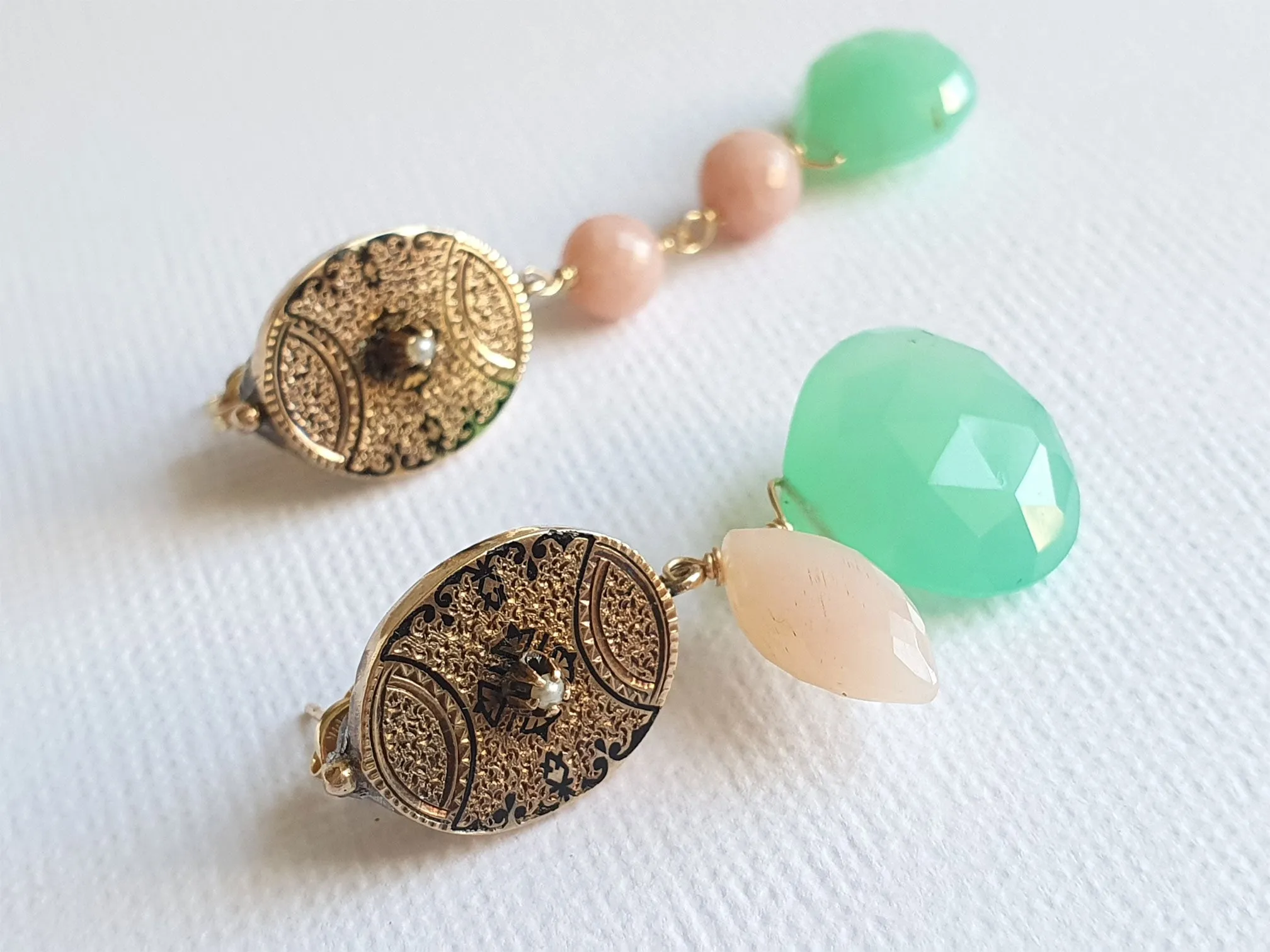 the Duchess in technicolour 14K and 10K earrings | Fine
