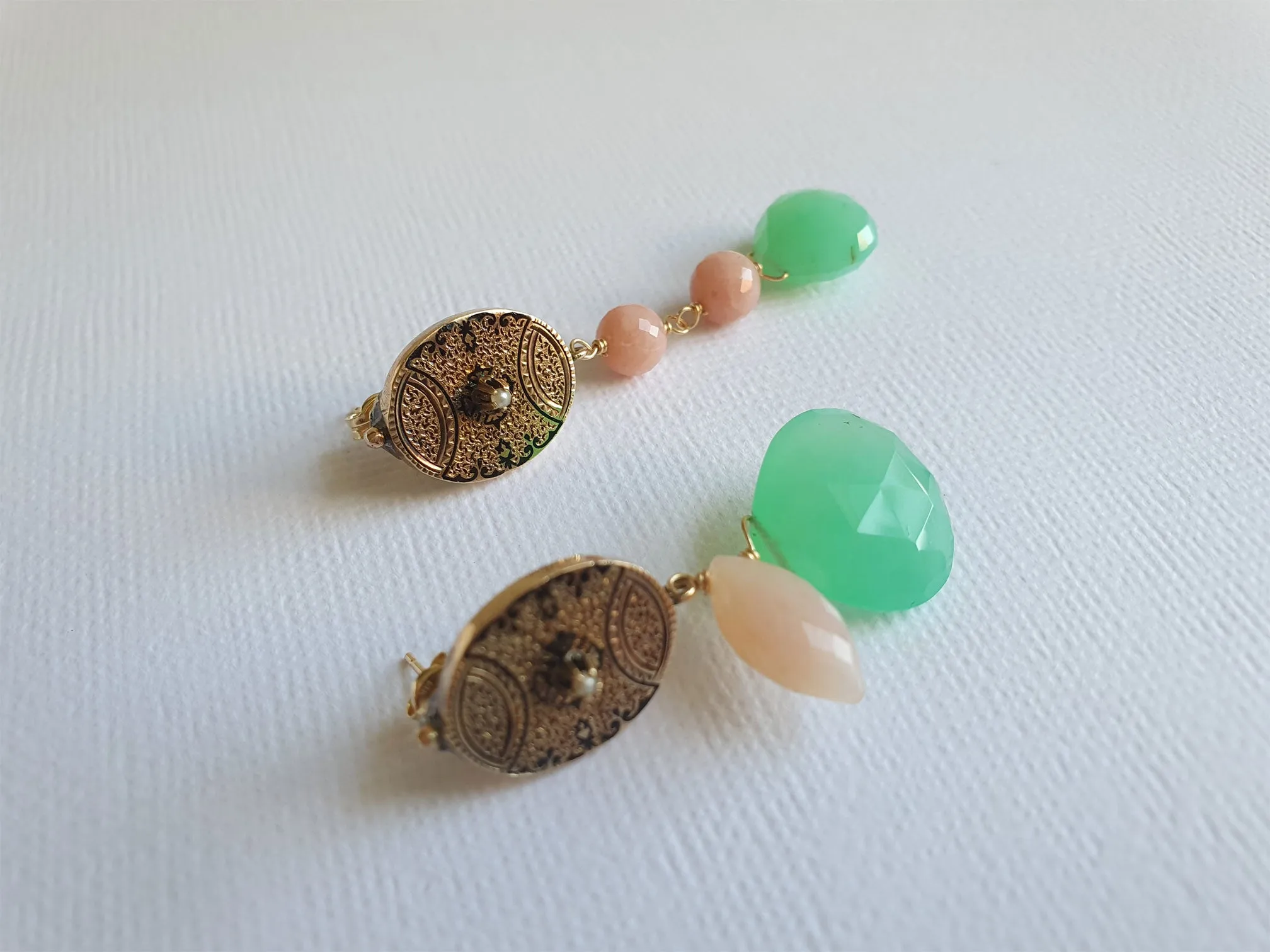 the Duchess in technicolour 14K and 10K earrings | Fine