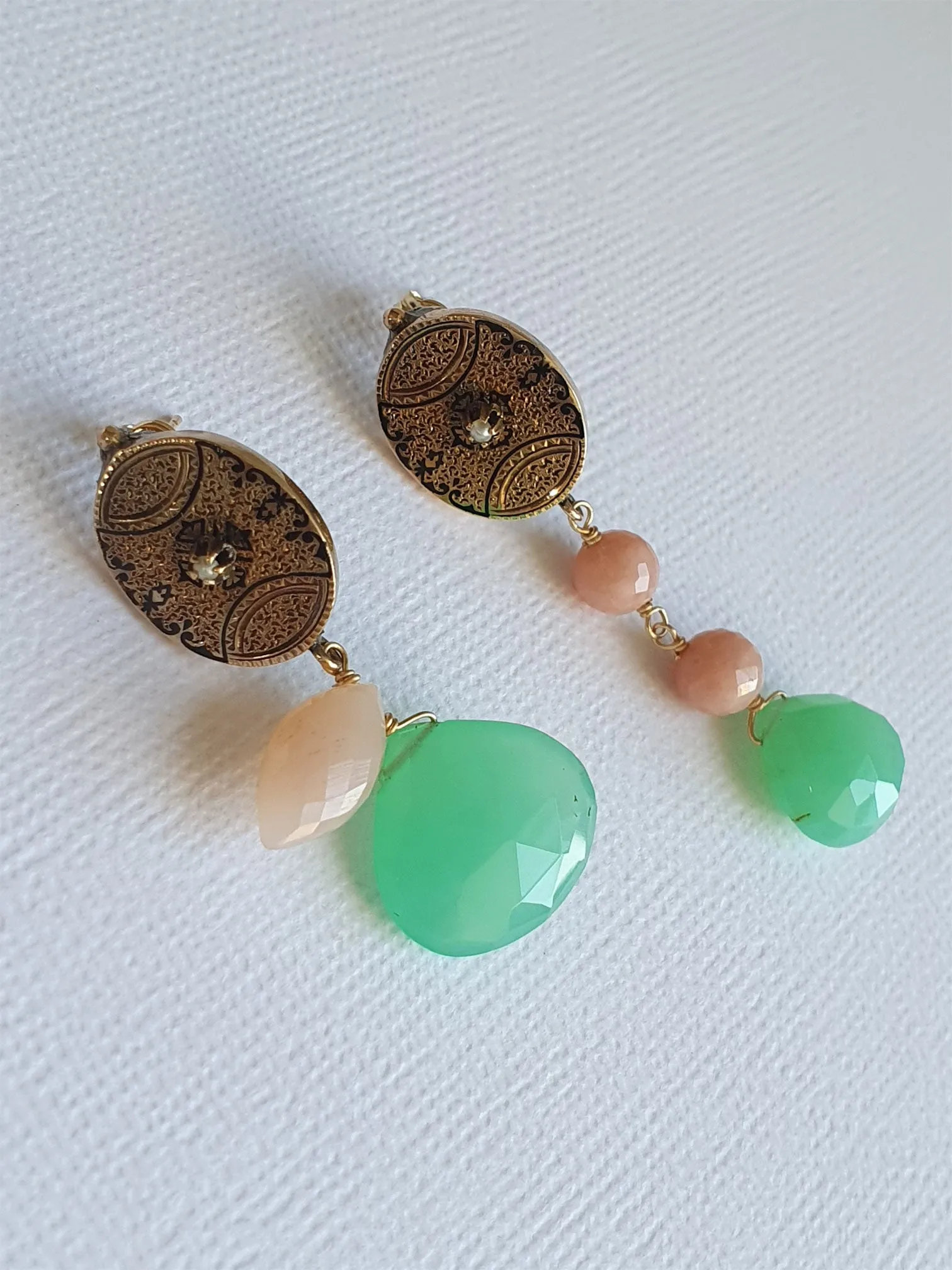the Duchess in technicolour 14K and 10K earrings | Fine