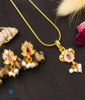 The Saatvika Silver Kemp Pendant Set