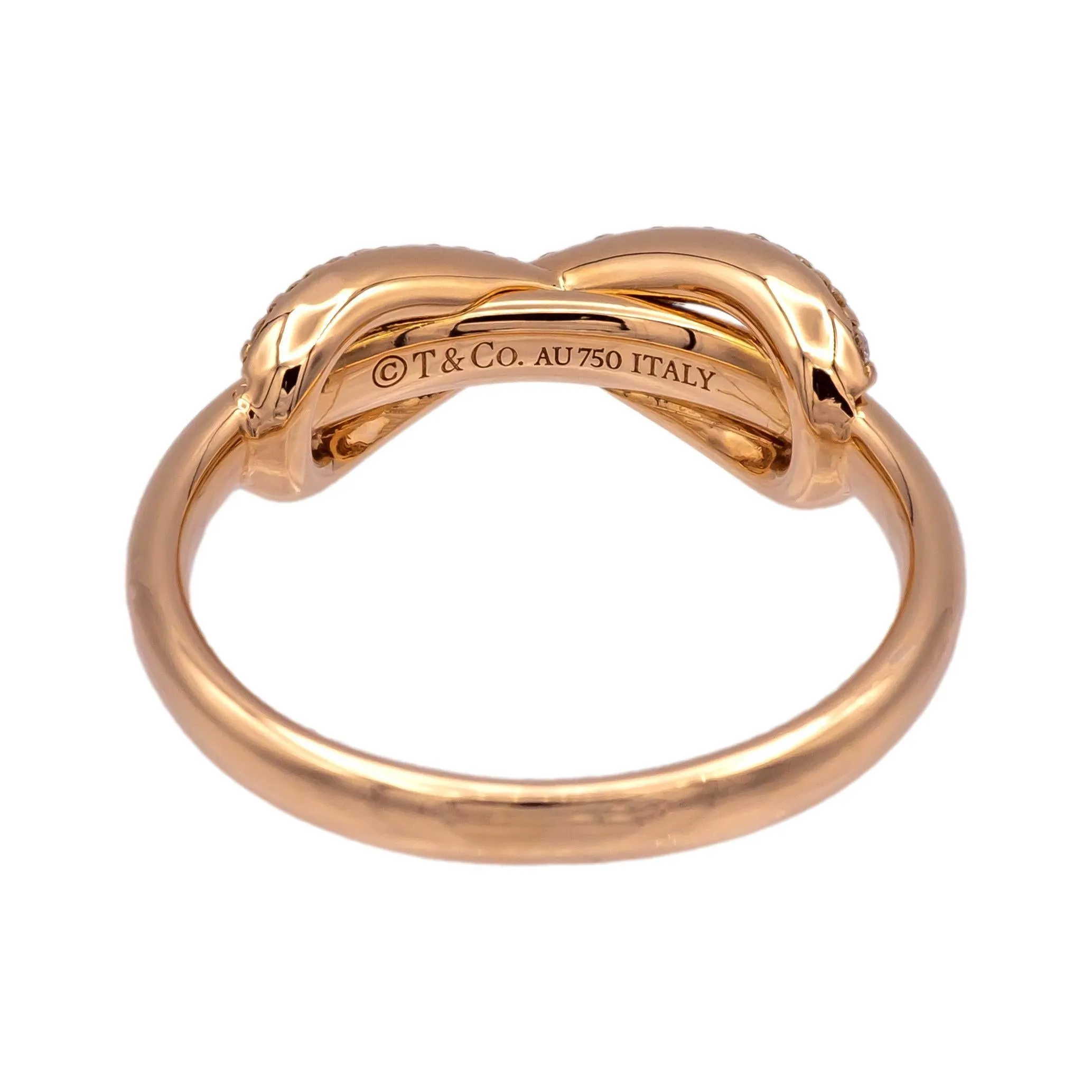 Tiffany & Co. Infinity Ring in 18K Rose Gold with Diamonds