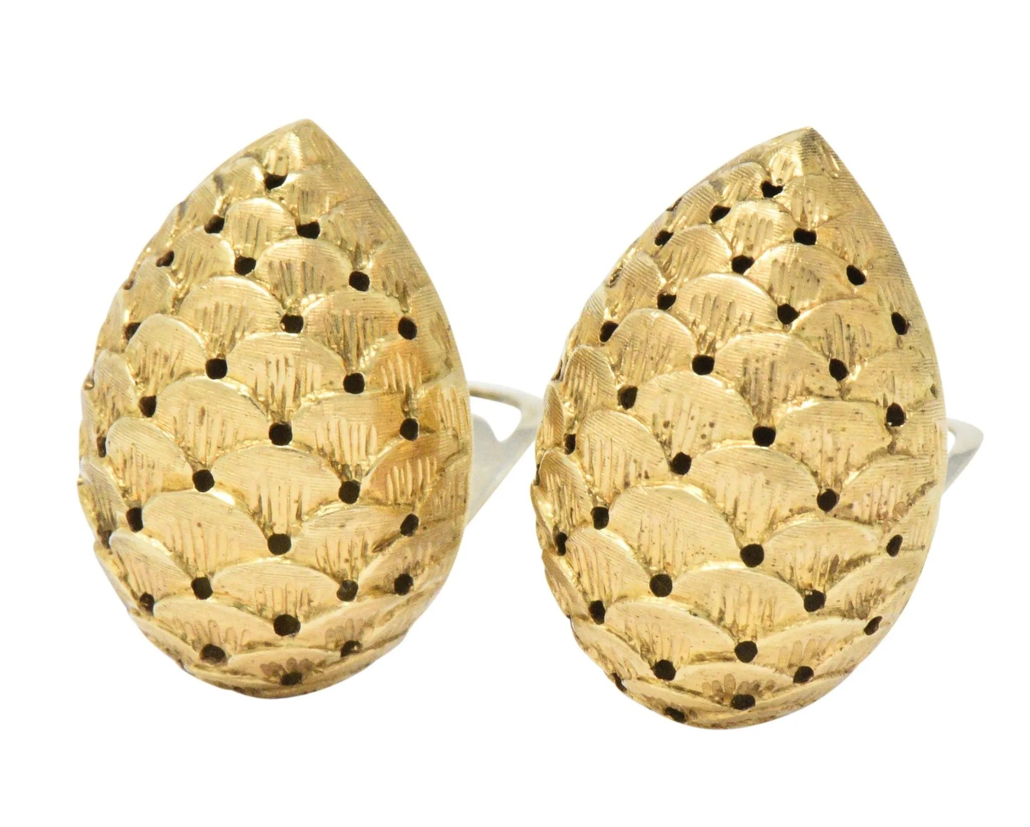 Tiffany & Co. Retro 14 Karat Gold Bold Ear-Clips Earrings