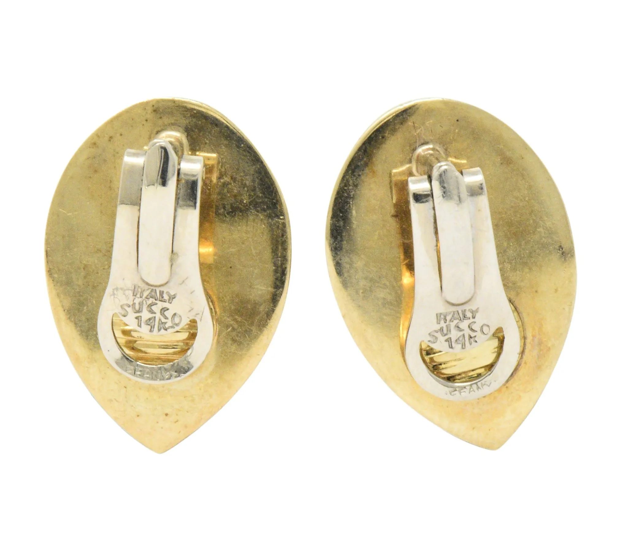 Tiffany & Co. Retro 14 Karat Gold Bold Ear-Clips Earrings